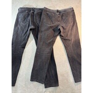 Everlane Jeans Mens 36x34 Black Gray  Medium Wash Denim Stretch Jeans 2 Pairs